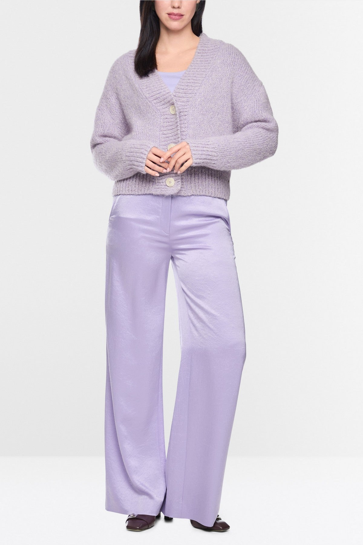 Marc Cain cropped vest – Purple Rose