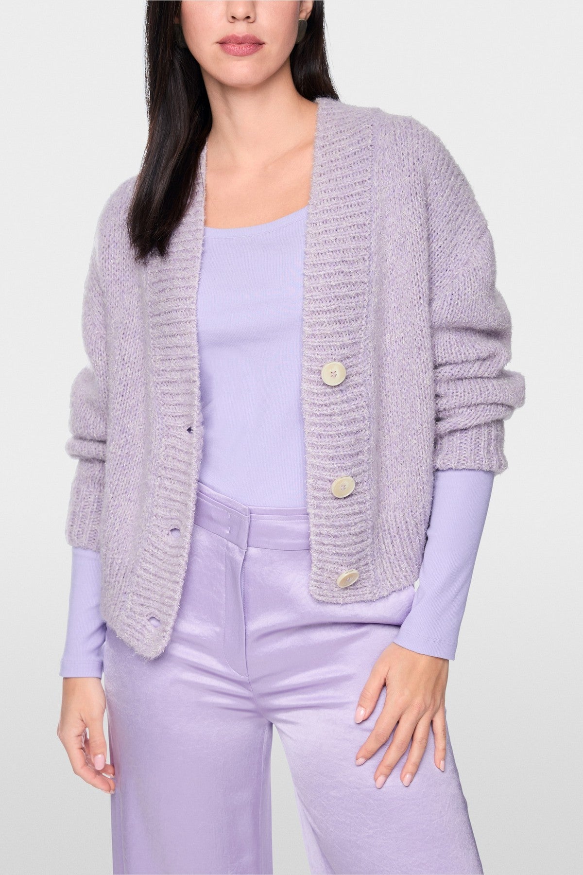 Marc Cain cropped vest – Purple Rose