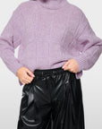 Marc Cain oversized trui met col – Purple Rose
