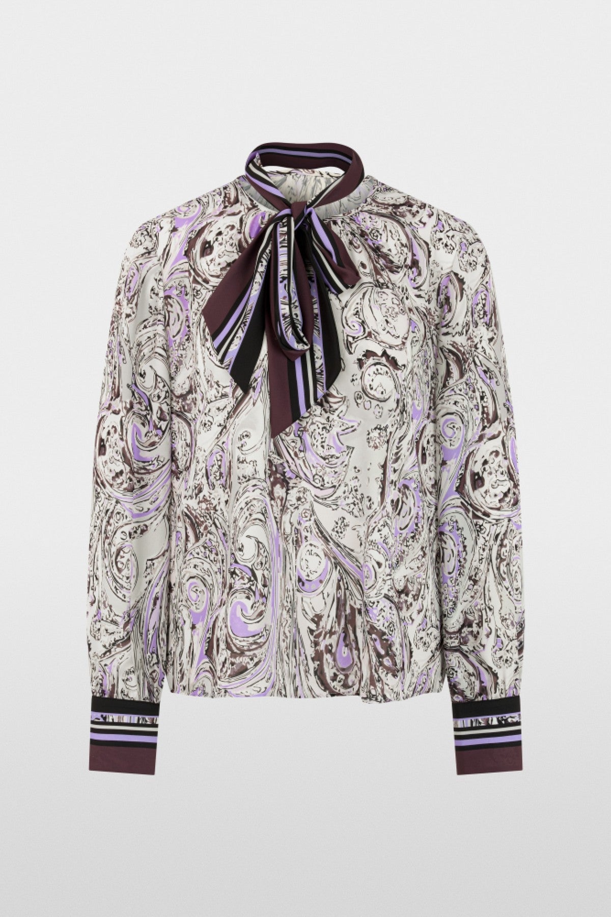 Marc Cain oversized trui met hoge col in Purple Rose en ruitvormig reliëfbreisel