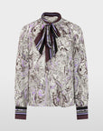 Marc Cain oversized trui met hoge col in Purple Rose en ruitvormig reliëfbreisel