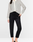 Marc Cain geometrische blouse van zijden mix – White and Black