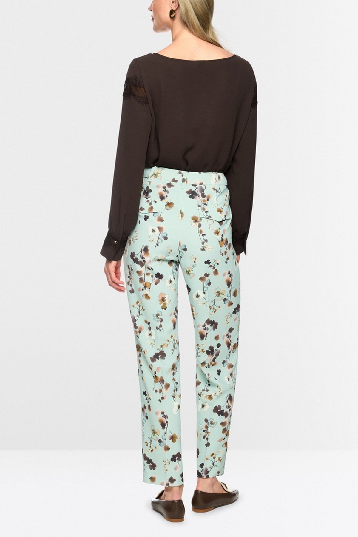 Marc Cain blouse met kant Seal Brown – BC 51.22 W90 | 697