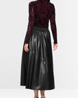 Marc Cain midi-rok in leerlook – Black New
