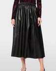 Marc Cain midi-rok in leerlook – Black New