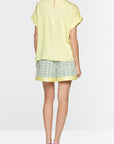 Marc Cain Collections - Soepelvallende blouse met korte mouwen - Deep Limonella - AC 51.21 W08 | 404