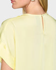 Marc Cain Collections - Soepelvallende blouse met korte mouwen - Deep Limonella - AC 51.21 W08 | 404