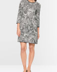 Marc Cain - ZC 21.39 M38 | 182 - Jurk recht city motief - smoke