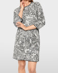 Marc Cain - ZC 21.39 M38 | 182 - Jurk recht city motief - smoke