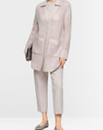 Marc Cain - ZC 39.03 M17 | 702 - Cardigan rasterstructuur - light taupe