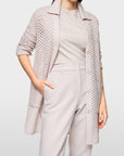 Marc Cain - ZC 39.03 M17 | 702 - Cardigan rasterstructuur - light taupe