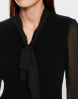 Marc Cain - ZC 41.38 M30 | 900 - Pull transparante mouwen - zwart