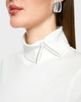 Marc Cain - ZC 48.06 J15 | 110 - Shirt col montant - off-white