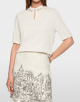 Marc Cain - ZC 48.16 J14 | 182 - Shirt glinsterende bloemen - stone