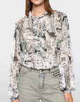 Marc Cain - ZC 51.22 W74 | 182 - Shirtbloes cityprint - stone
