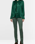 Marc Cain - ZC 51.24 W78 | 556 - Blouse zijde met volants - groen