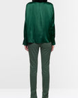 Marc Cain - ZC 51.24 W78 | 556 - Blouse zijde met volants - groen