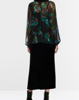Marc Cain - ZC 51.32 W82 | 556 - Blouse print strik - zwart groen