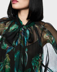 Marc Cain - ZC 51.32 W82 | 556 - Blouse print strik - zwart groen
