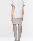 Marc Cain - ZC 55.02 J56 | 702 - Shirtbloes zijde dessin - llight taupe