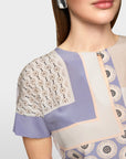 Marc Cain - ZC 55.02 J56 | 702 - Shirtbloes zijde dessin - llight taupe