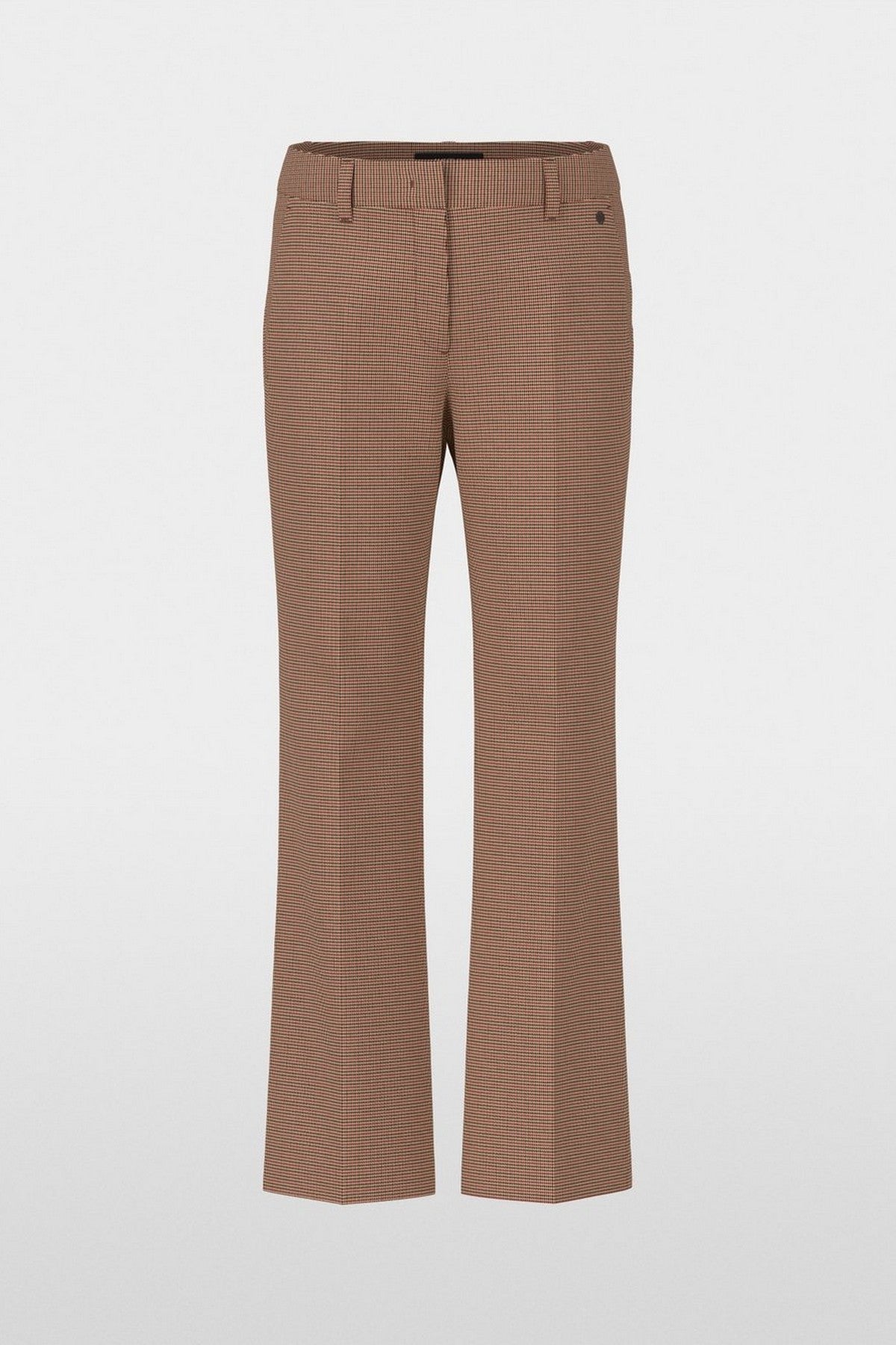 Broek FAID van Marccain met pepita-patroon, hoge taille en licht uitlopende pijpen voor een flatterend silhouet