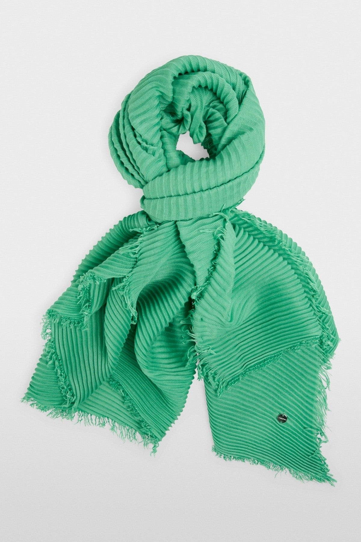 Marc Cain Collections geplooide sjaal AC B4.03 Z70 550 bright jade.