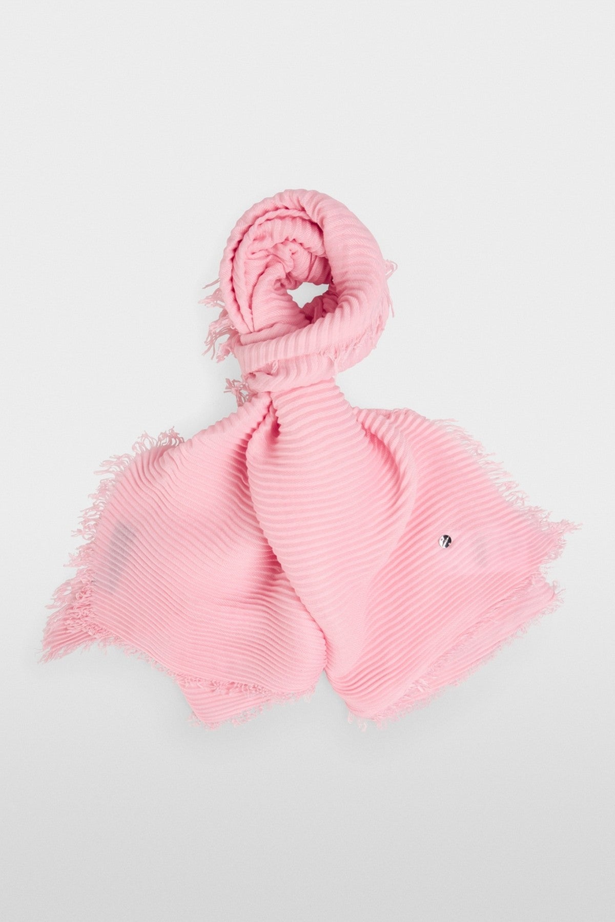 Marc Cain Collections geplooide sjaal AC B4.03 Z70 255 pink tulle.