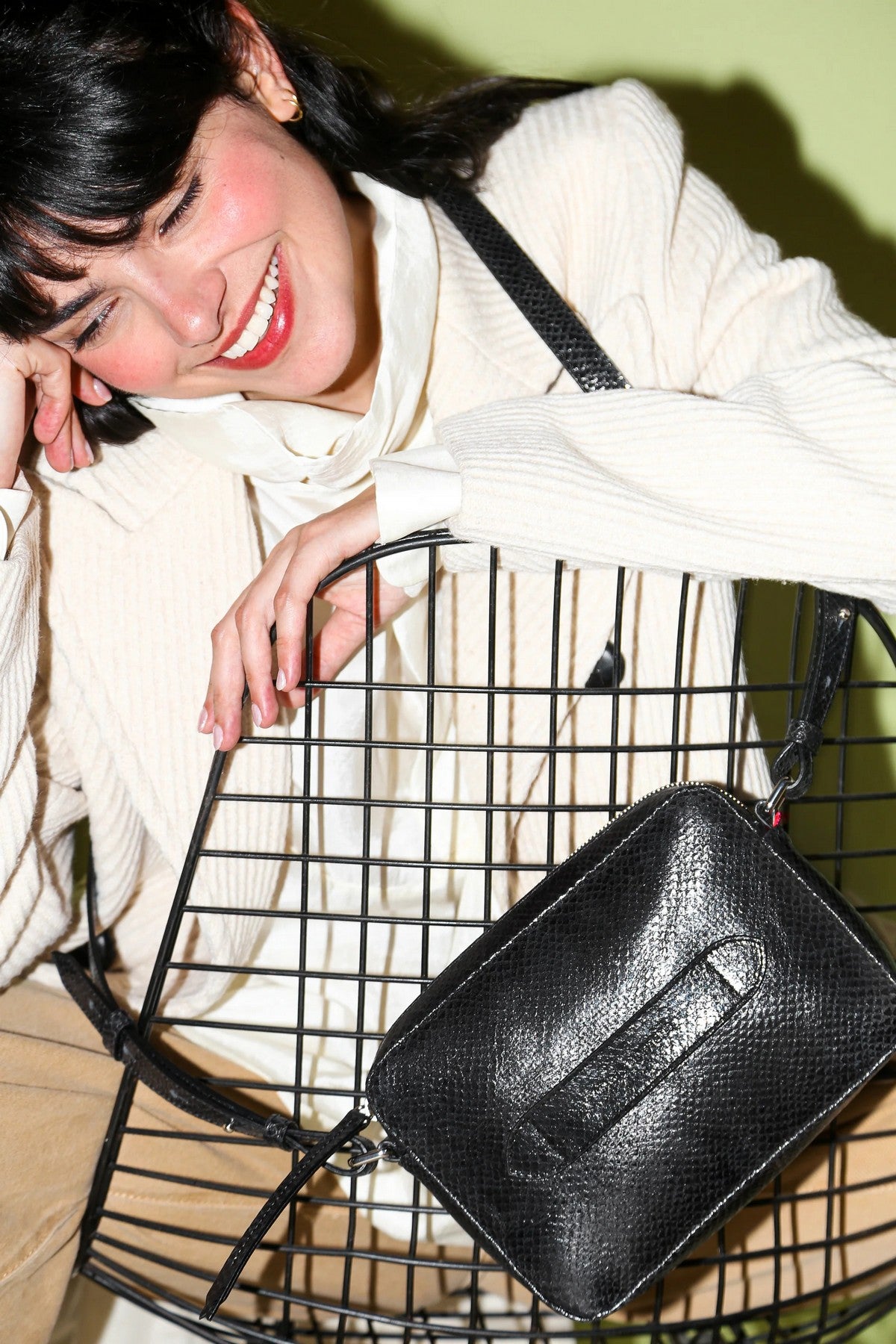Marie Martens Bento schoudertas – Python Black