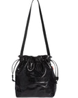 Marie Martens Bucket Amigo leren bucket bag met pythonlook en verstelbare schouderriem