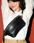 Marie Martens Coachella XL crossbody- en heuptas – Black Python