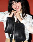 Marie Martens Coachella crossbody- en heuptas – Black Python