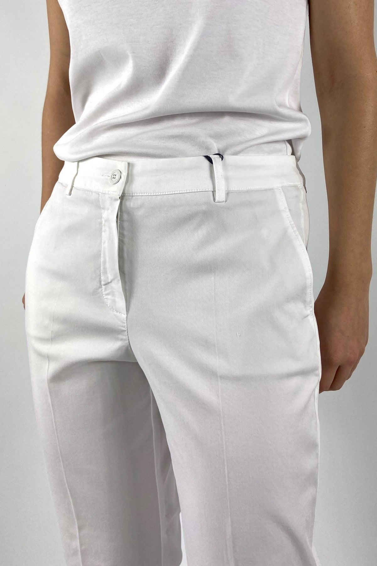 Seductive - Minesse 7/8 Broek - Wit - 095085/9643