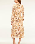 Misa Los Angeles - Monica dress - Jurk midi golden straw - creme gold