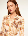 Misa Los Angeles - Monica dress - Jurk midi golden straw - creme gold