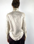Natan FORCE-JAAP28 zijden stippenblouse met strik – Ecru