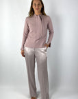 Natan - Mia-woolcash-133 - Pull knoopkraag - poederrose