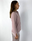 Natan - Mia-woolcash-133 - Pull knoopkraag - poederrose