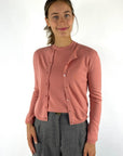 Natan Oliana-aircash cardigan wol & kasjmier – Flamingoroze