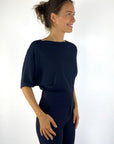Natan Noa-persy pull 140 crêpe knit trui – Marine