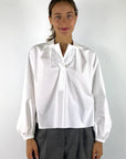 Natan FANNY-NCCG10 popelineblouse met pofmouwen – Wit