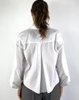 Natan FANNY-NCCG10 popelineblouse met pofmouwen – Wit