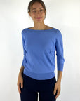 Natan Noa-persy pull 140 crêpe knit trui – Lichtblauw