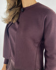 Natan Ovni-merinos1 kort vest wol – Aubergine Foncé