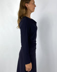 Nineto9 - 455L | 100 - Shirt drapage kraag - navy