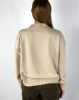 Nineto9 - S569 | 2050 - Sweater rib boorden - lichtbeige