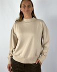 Nineto9 - S569 | 2050 - Sweater rib boorden - lichtbeige