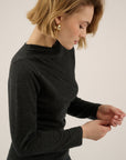 Oscar The Collection - Josee bis top - Top met drapage - shadow grey