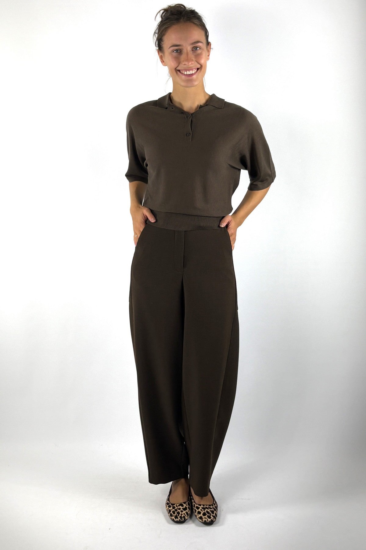 Oscar The Collection - Lou Trousers - Hose in Knöchellänge - ESPRESSO
