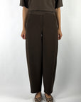 Oscar The Collection Lou Trousers barrel broek in Espresso